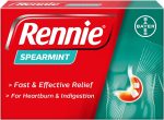 Rennie Spearmint Acidez estomacal Alivio de la indigestión 72 tabletas Embalaje Deteriorado Cheap