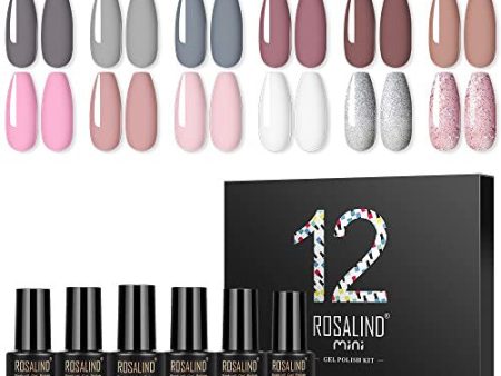 Rosalind Esmaltes Semipermanentes de Uñas en Gel UV LED, 12pcs kit de Esmalte de Uñas Pintauñas 7ml (001) Embalaje Deteriorado For Discount