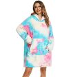 Yeplins Sudadera con capucha de franela, Rosa Azul Reacondicionado Sale