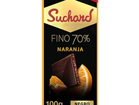 Suchard - Roc Chocolate Negro 70% con Naranja - Tableta de 100 g Embalaje Deteriorado Fashion